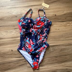 NWT Floral One-Piece Swimsuit - Size XL